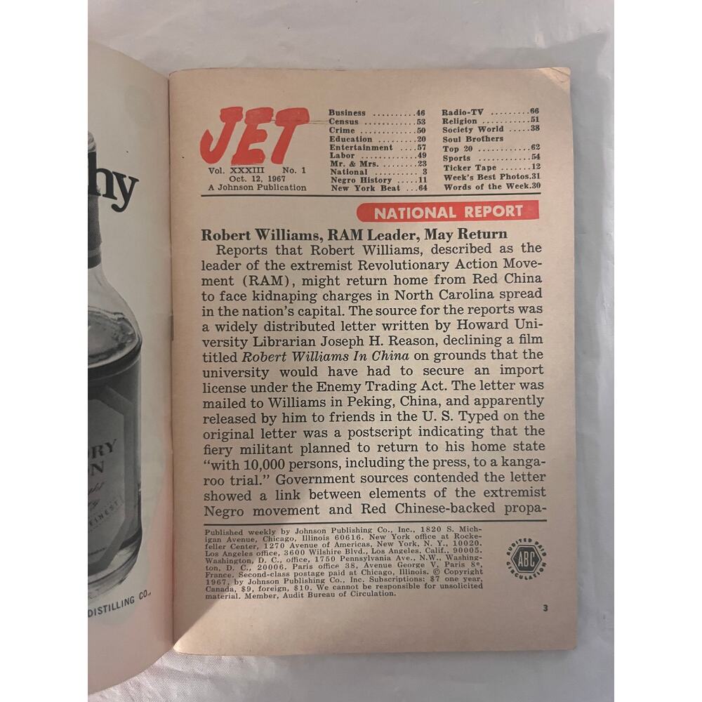 JET Magazine Oct 12 1967 Carolyn Brown Ebony Fashion Fair Black History - Picture 3 of 13